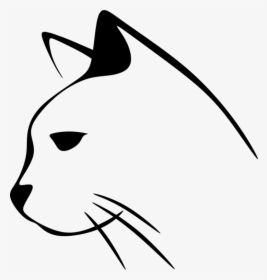 Art,monochrome Photography,carnivoran - Black And White Cat Head Clip Art, HD Png Download, Transparent PNG
