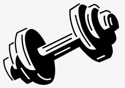 Bodybuilding And Dumbbells Vector Image Illustration - Transparent Background Dumbbell Clip Art, HD Png Download, Transparent PNG