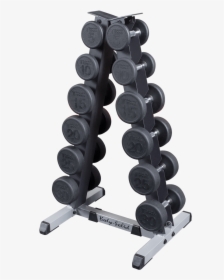 Body Solid Dual Sidrd Vertical Dumbbell Rack With Rubber - 6 Pair Vertical Dumbbell Rack, HD Png Download, Transparent PNG