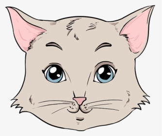 How To Draw Cat Face - Drawing, HD Png Download, Transparent PNG