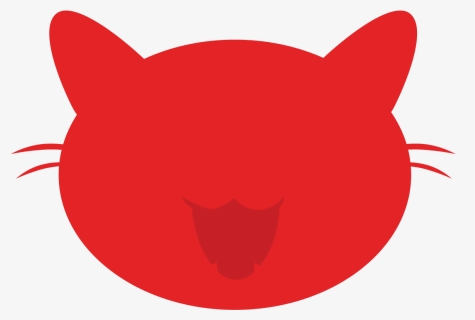 Red Cat Vector - Cat Head Silhouette Png, Transparent Png, Transparent PNG