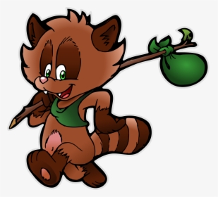 Hiking Raccoon, HD Png Download, Transparent PNG
