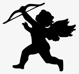 Cupid Clip Art - Cupid Valentine Clip Art Black And White, HD Png Download, Transparent PNG