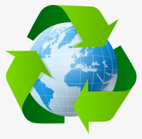 Earth With Recycle Symbol Png Clip Art, Transparent Png, Transparent PNG