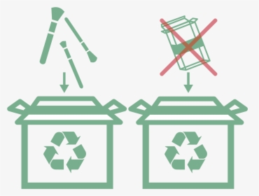 We Only Recycle Makeup Brushes - Cardboard And Paper Recycling Signs In Red, HD Png Download, Transparent PNG