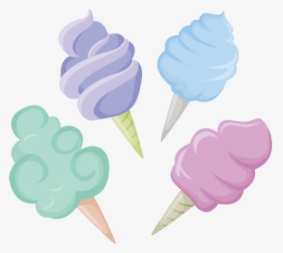 Dessert Clipart Colorful Candy - Cotton Candy Clipart Png, Transparent Png, Transparent PNG