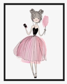 Girl With Cotton Candy Poster - Bible Journaling Clip Art, HD Png Download, Transparent PNG