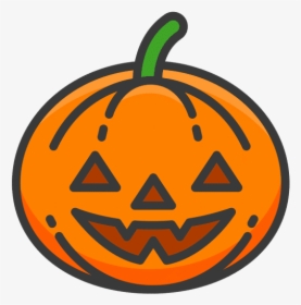 Jack O Lantern Pumpkin Vector Icon - Citrouille Orange A Imprimer, HD Png Download, Transparent PNG