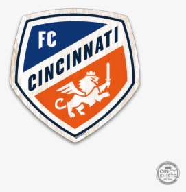 Official Fc Cincinnati Crest Logo Wood Sign - Emblem, HD Png Download, Transparent PNG