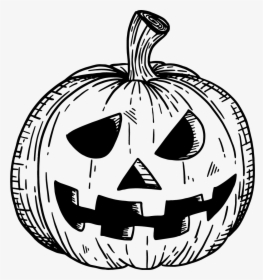 Cute Halloween Jack O Lantern Coloring - Jack O Lantern Black And White, HD Png Download, Transparent PNG