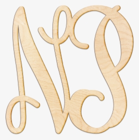 Vine Initials Monogram Wood Sign   Class - Calligraphy, HD Png Download, Transparent PNG