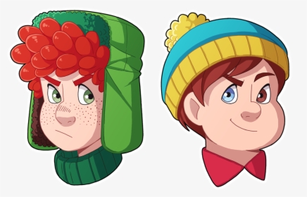 Kyle With Freckles And Cartman With Heterochromia A - Eric Cartman Heterochromia, HD Png Download, Transparent PNG