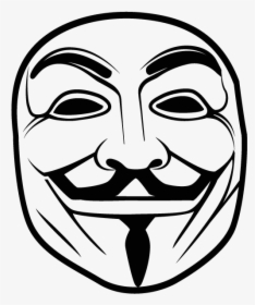 Guy Fawkes Mask Anonymous - Maschera Anonymous Png, Transparent Png, Transparent PNG