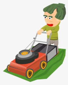 Mowing The Lawn - Lawn Mower Clipart Png, Transparent Png, Transparent PNG