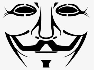 Joker Clipart Anonymous Face - Joker Black And White, HD Png Download, Transparent PNG
