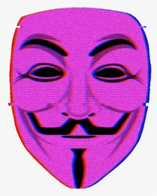 #hacker  #hack  #glitcheffect - Guy Fawkes Mask, HD Png Download, Transparent PNG