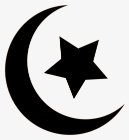 Crescent Clipart Black And White - Star And Crescent Clipart, HD Png Download, Transparent PNG