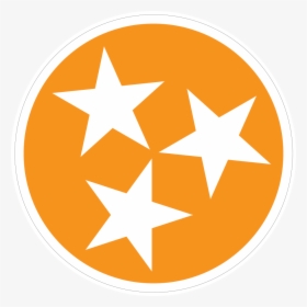 Orange Tri-star 3 Inch All Weather Sticker - Tri Star Tennessee Orange, HD Png Download, Transparent PNG