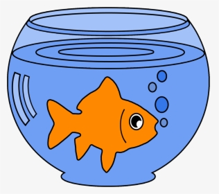 Goldfish In A Bowl Png - Gold Fish Bowl Clipart, Transparent Png, Transparent PNG