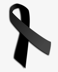 Black Ribbon Awareness Ribbon Badge - Sign When Someone Dies, HD Png Download, Transparent PNG