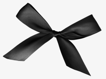 Black Bow Ribbon Png Download - Black Ribbon Bow Png, Transparent Png, Transparent PNG