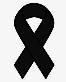 Black Melanoma Ribbon - Black Cancer Symbol Png, Transparent Png, Transparent PNG
