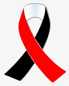 Transparent Black Ribbon Png - Red And White Ribbon Meaning, Png Download, Transparent PNG