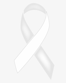 Pearl And White Colored Lung Cancer Ribbon - White Cancer Ribbon Png, Transparent Png, Transparent PNG