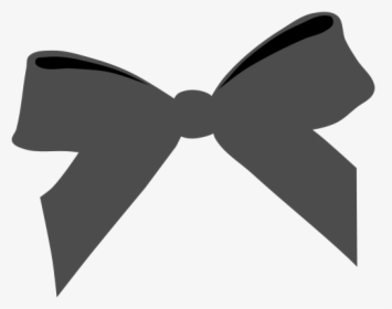 Black Ribbon - Ribbon Bow Png Black, Transparent Png, Transparent PNG