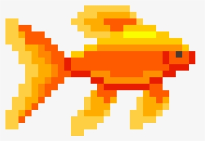 Pixel Art Gold Fish, HD Png Download, Transparent PNG