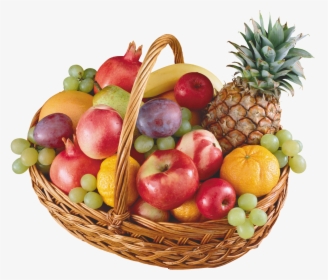 Basket With Fruits Png Clipart - Basket Full Of Fruits, Transparent Png, Transparent PNG
