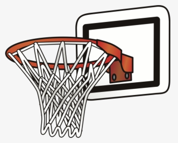 Line Hoop - Transparent Basketball In Hoop Png, Png Download, Transparent PNG