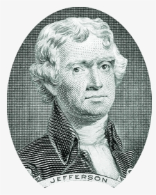 Thomas Jefferson Portrait On Two Dollar Bill - Thomas Jefferson 2 Dollar, HD Png Download, Transparent PNG