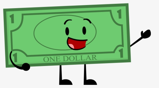 1 Dollar Bill - Cartoon 1 Dollar Bill, HD Png Download, Transparent PNG