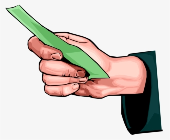 Vector Illustration Of Hand Holding Cash Currency Money - Hand Giving Money Png, Transparent Png, Transparent PNG