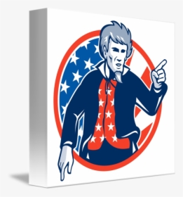 American Flag Retro By Aloysius Patrimonio - Uncle Sam Pointing To The Side, HD Png Download, Transparent PNG