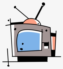 Vector Illustration Of Television Or Tv Set Telecommunication, HD Png Download, Transparent PNG