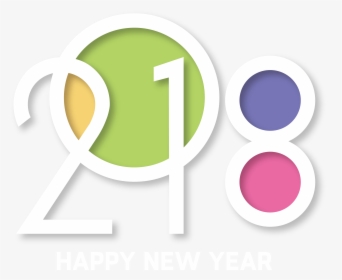 2018 Colorful Png Image - Happy New Year 2018 Freepik, Transparent Png, Transparent PNG