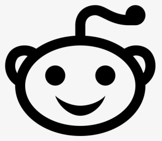 Reddit Logo Head - White Icon Png Reddit, Transparent Png, Transparent PNG