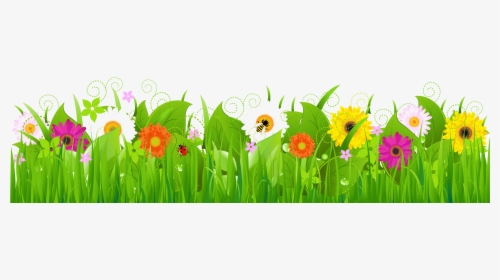 Grass Clipart Transparent Png - Grass And Flowers Clipart Png, Png Download, Transparent PNG