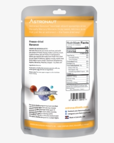 Astronaut Freeze Dried Fruit 200 Bananas Back - Freeze Dried Astronaut Food Nutrition Fact, HD Png Download, Transparent PNG