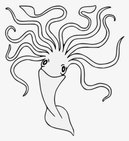 Kraken Squid Octopus Drawing Black And White - Kraken Drawing, HD Png Download, Transparent PNG