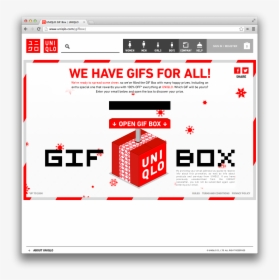 Uniqlo Holiday Gif Box Holiday Gif, Uniqlo, Ecommerce, - Uniqlo, HD Png Download, Transparent PNG