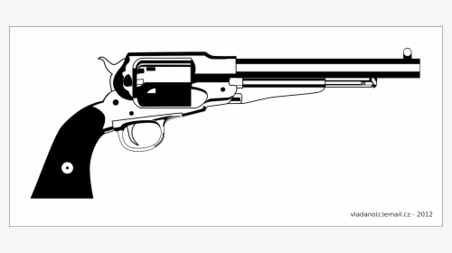 Revolver Remington 1858 New Model Army Clip Arts - Revolver Car Sticker, HD Png Download, Transparent PNG