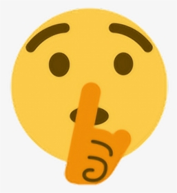 Sh Shush Finger Hand Emoji Emoticon Face Expression - Transparent Shush Emoji, HD Png Download, Transparent PNG
