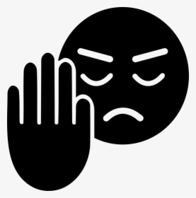 Head,monochrome Photography,symbol - Talk To The Hand Clipart, HD Png Download, Transparent PNG
