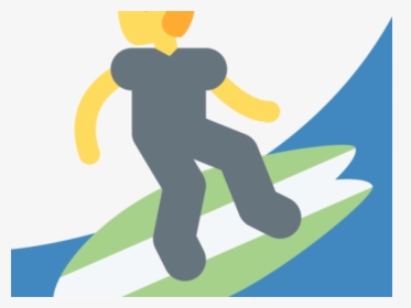 Hand Emoji Clipart Surfer - Surfing Emoji, HD Png Download, Transparent PNG