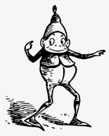 Dwarf Cartoon Black And White, HD Png Download, Transparent PNG