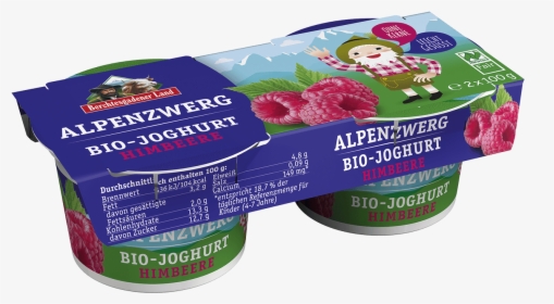 Alpine Gnome Organic Yoghurt, 2 X 100 G Pot Raspberry - Bio Kinder Joghurt, HD Png Download, Transparent PNG