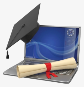 1dsp 20160104 Edu - Graduation Cap And Laptop, HD Png Download, Transparent PNG